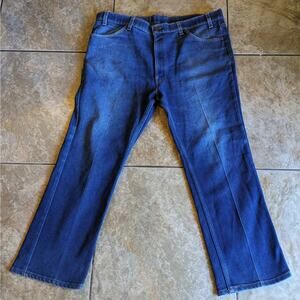 Vintage Late 60s Mens Levi's Orange Tab Action Jeans 40x29 Denim Worn Tags Faded